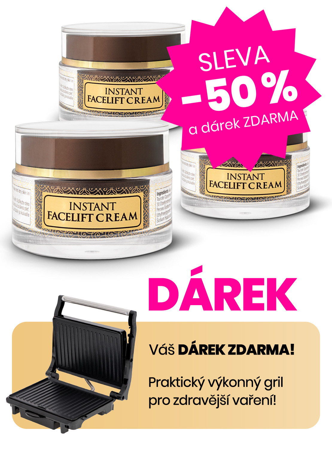 Aimé Instant Facelift krém vyhladí pokožku obličeje